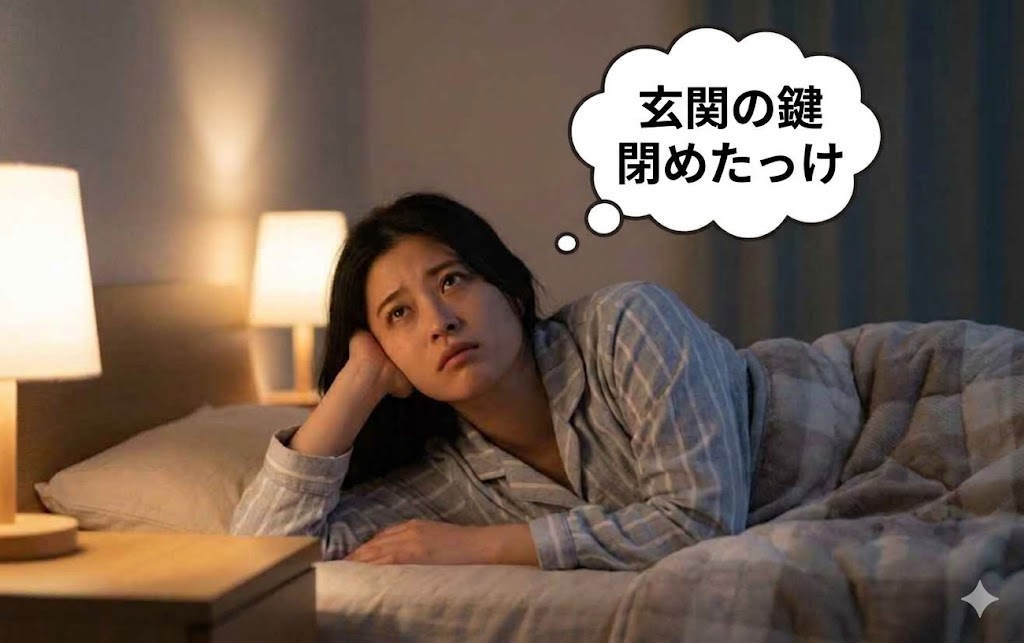 一人暮らしの玄関防犯を意識する女性