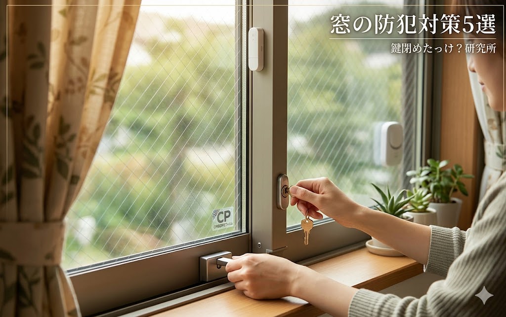 カーテンのかかった窓 窓の防犯対策
